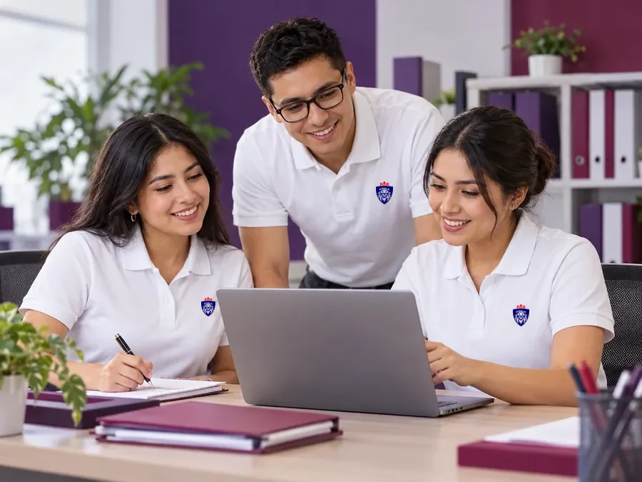 Imagen referencial de un equipo administrativo revisando una inscripción